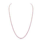 Oval Pink Sapphire Necklace