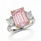 Natalie 3 Stone Ring in Argyle Pink