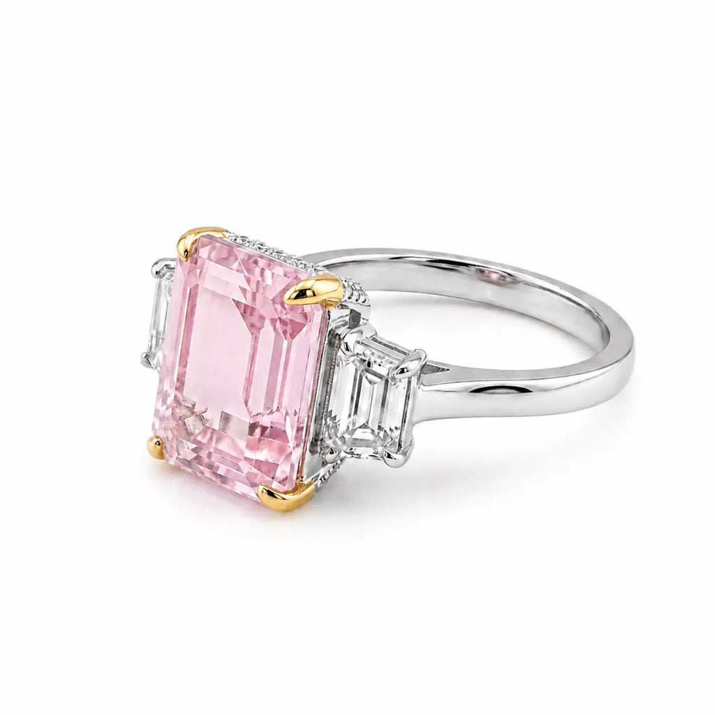 Natalie 3 Stone Ring in Argyle Pink