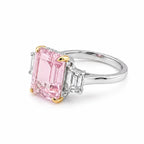 Natalie 3 Stone Ring in Argyle Pink