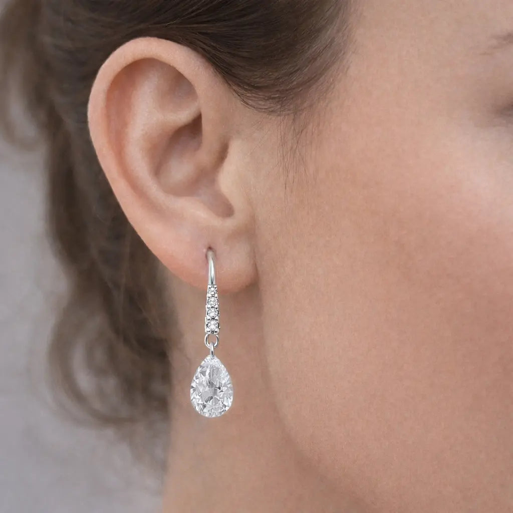 Natalie Crystaline Drops in White Diamond