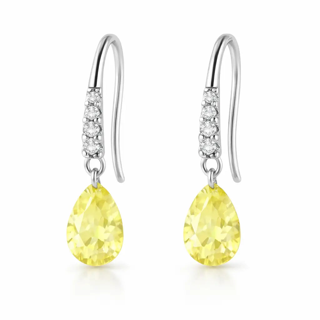 Natalie Crystalline Drops in Canary Yellow