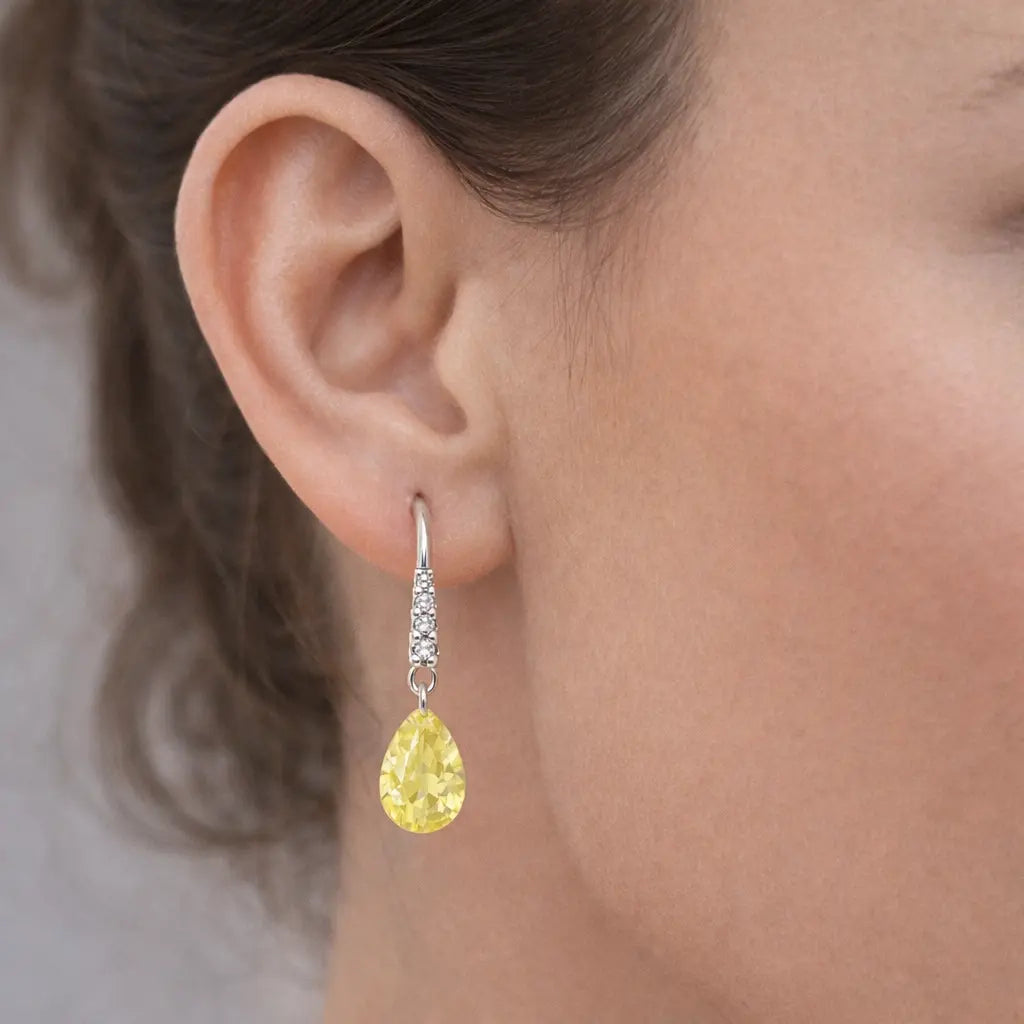Natalie Crystalline Drops in Canary Yellow