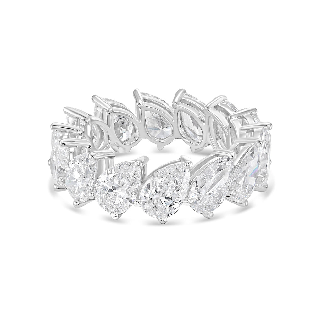 Lab Grown Slanted Pear Eternity Band