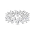 Lab Grown Slanted Pear Eternity Band