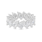 Lab Grown Slanted Pear Eternity Band