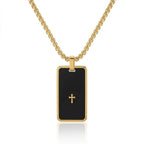 Noir Faith Tag Necklace
