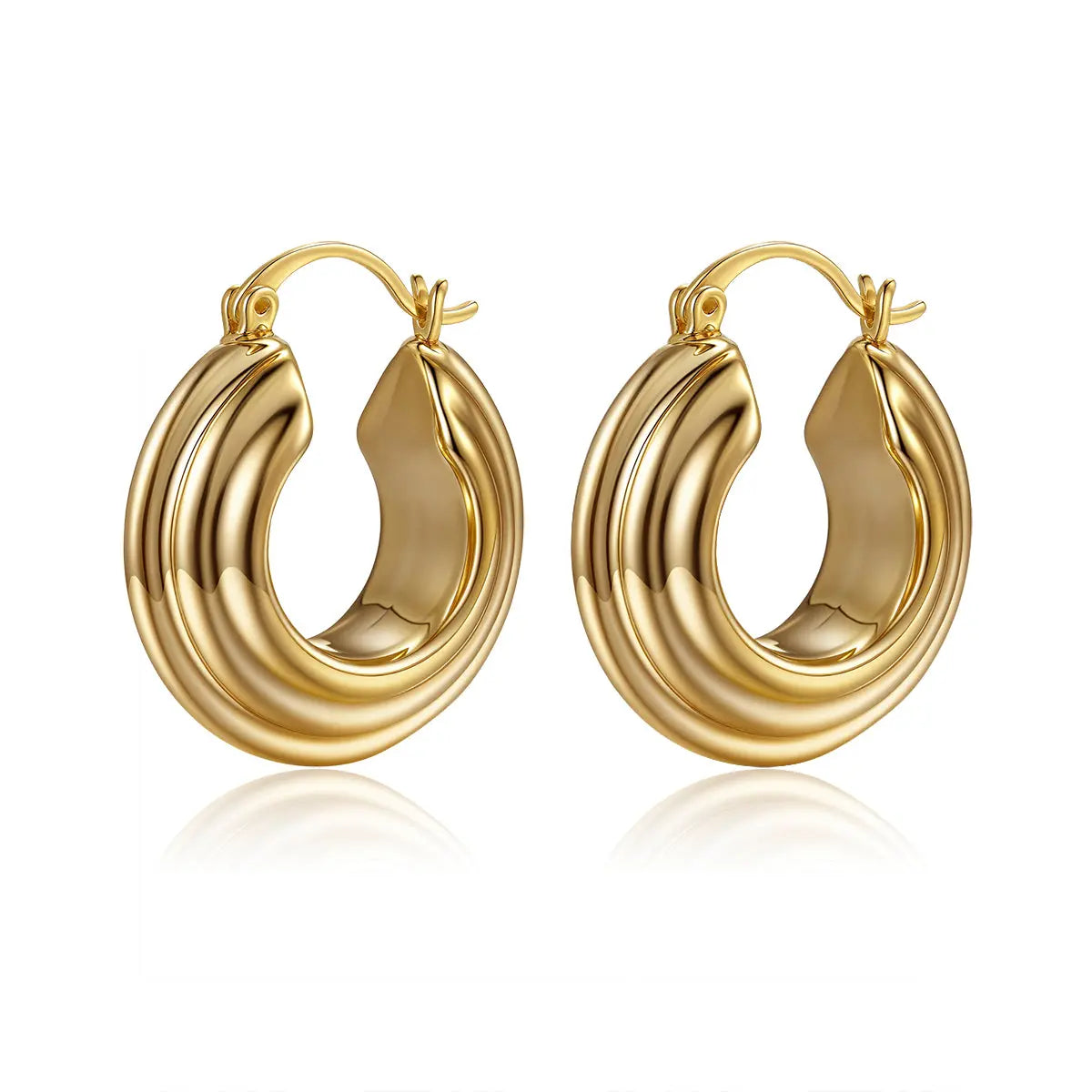 Nola Chunky Hoops Earrings
