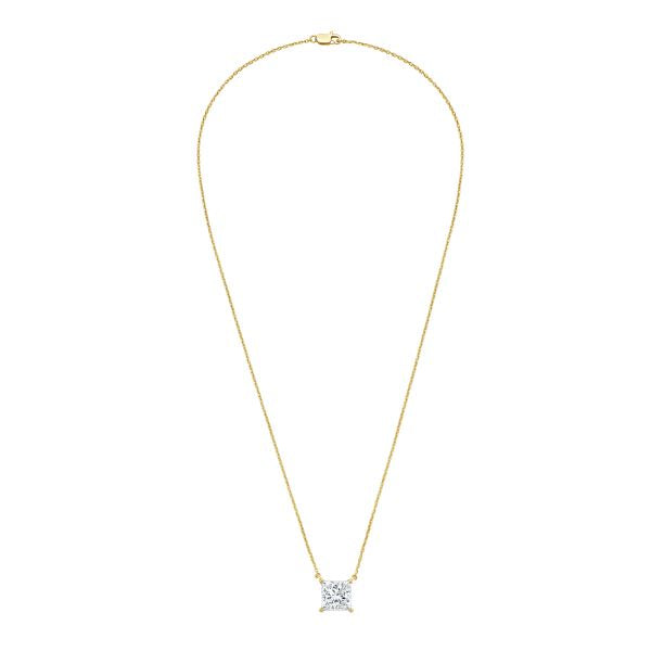 Lab Grown East West Princess Diamond Pendant