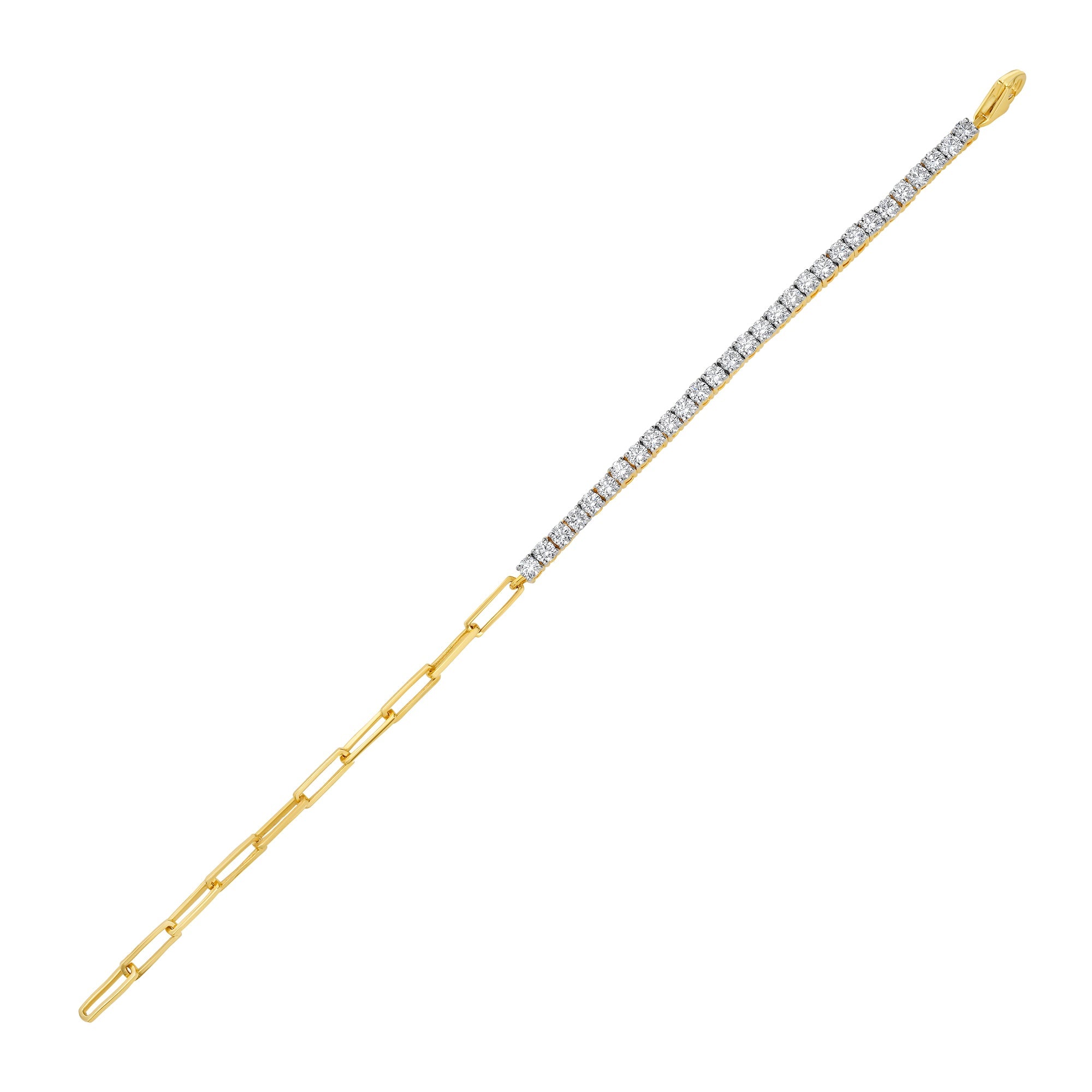 Lab Grown Diamond Link Tennis Bracelet