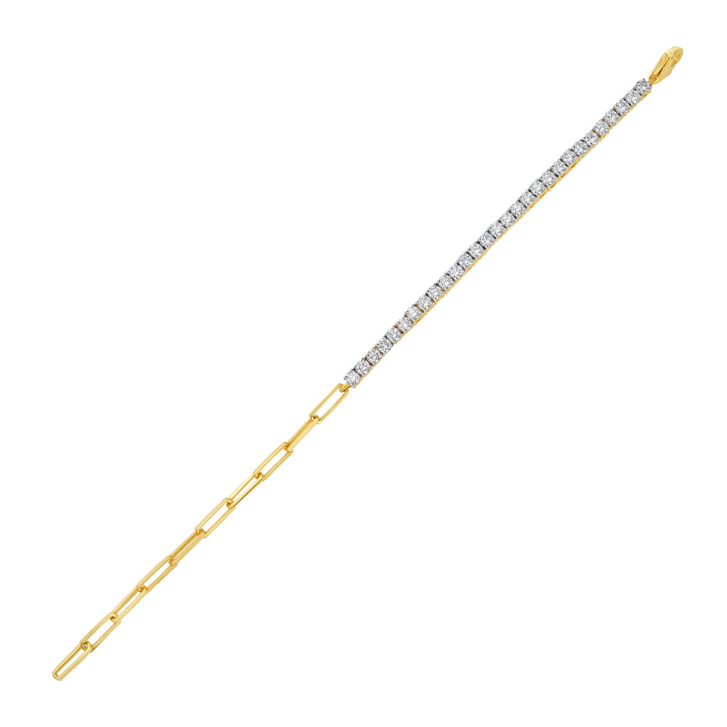 Lab Grown Diamond Link Tennis Bracelet