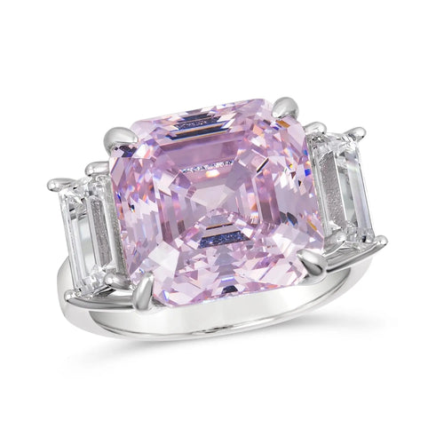 Ocean Drive 8 Carat Asscher Cut Ring Argyle Pink