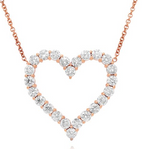 Lab Grown Open Heart Diamond Pendant
