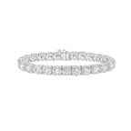 Lab-Grown Round Diamond Tennis Bracelet, 4-Prong, 14K Gold