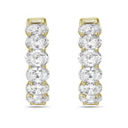 Lab Grown Oval Diamond Hoop Earrings - 0.75"