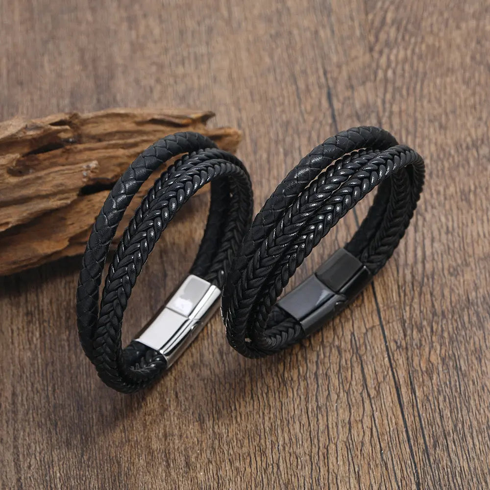 Ox Link in Noir Men's Cuff