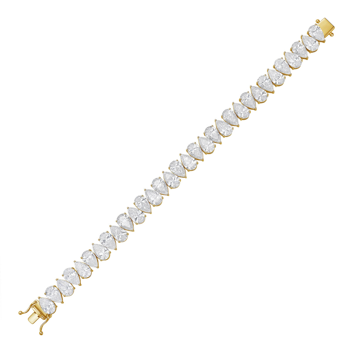 Lab Grown Pear Diamond Tennis Bracelet