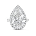 Lab-Grown Pear Diamond Halo Ring, 18K Gold