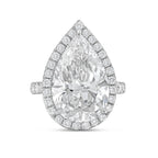Lab-Grown Pear Diamond Halo Ring, 18K Gold