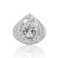 Dome-Style Pear Shaped Diamond Ring