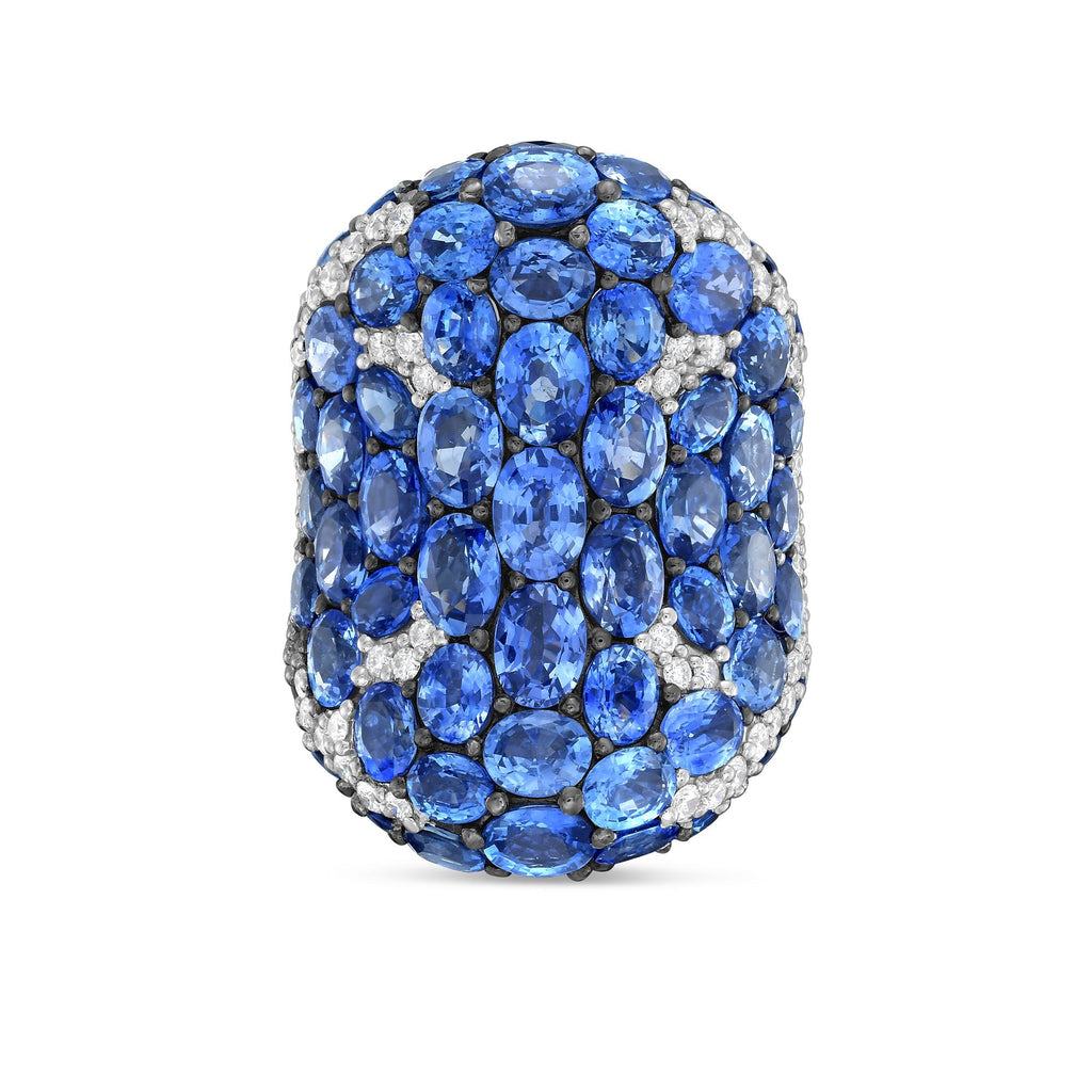 Oval Sapphire Diamond Fashion Ring