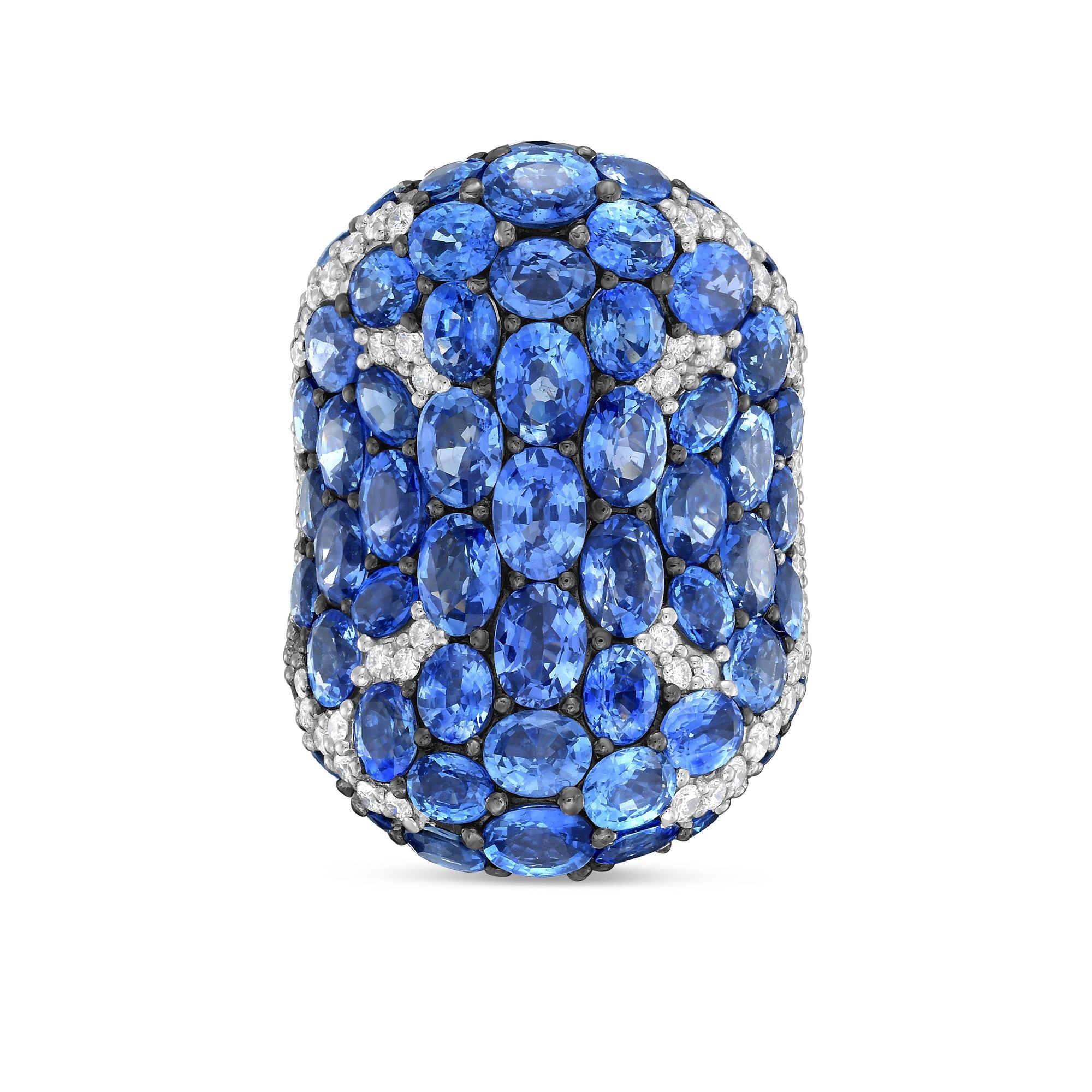 Oval Sapphire Diamond Fashion Ring