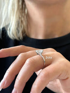 Lab-Grown Emerald-Cut Diamond Solitaire Ring