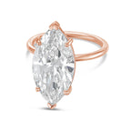 Lab-Grown Marquise Diamond Solitaire Ring, 18K Gold