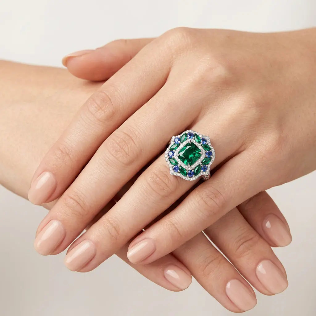 Palmiera Blu Cocktail Ring