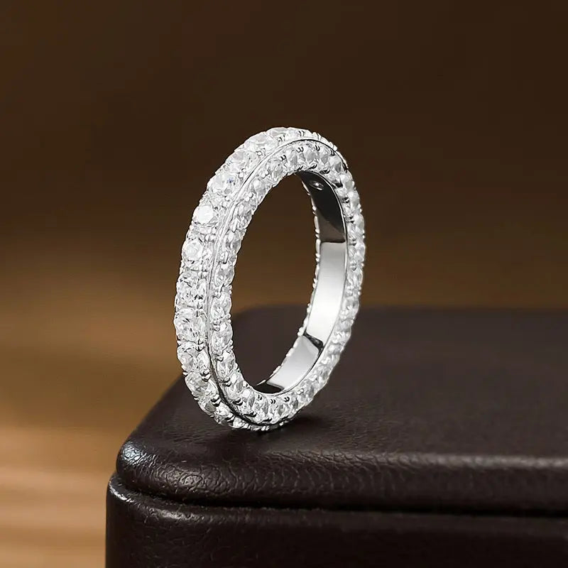 Pave Eternity Ring In Platinum