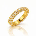 Pave Eternity Ring In Yellow Gold