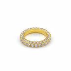 Pave Eternity Ring In Yellow Gold