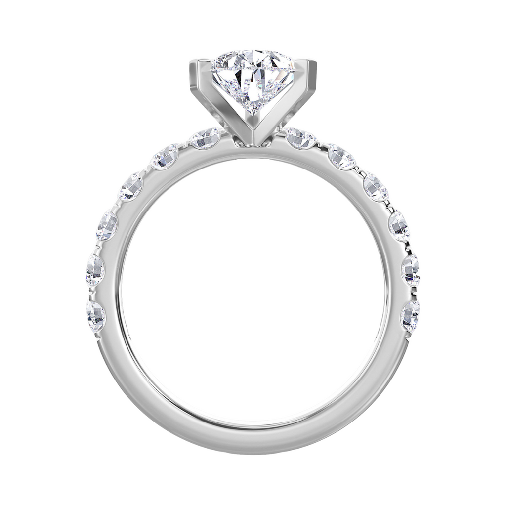 Lab Grown Pear Shaped Diamond Engagement Ring