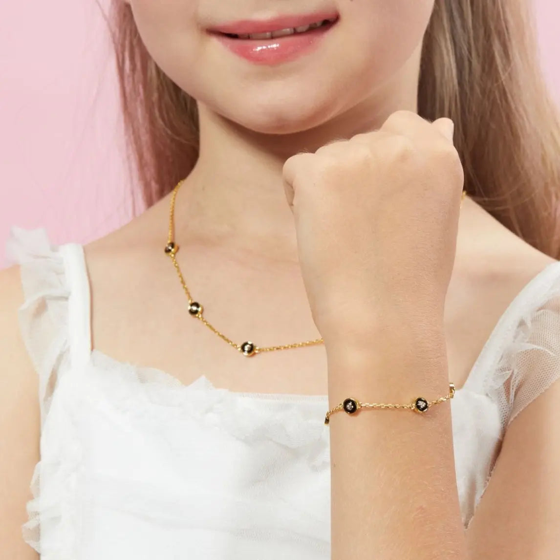 Petit Bubble Necklace in Black
