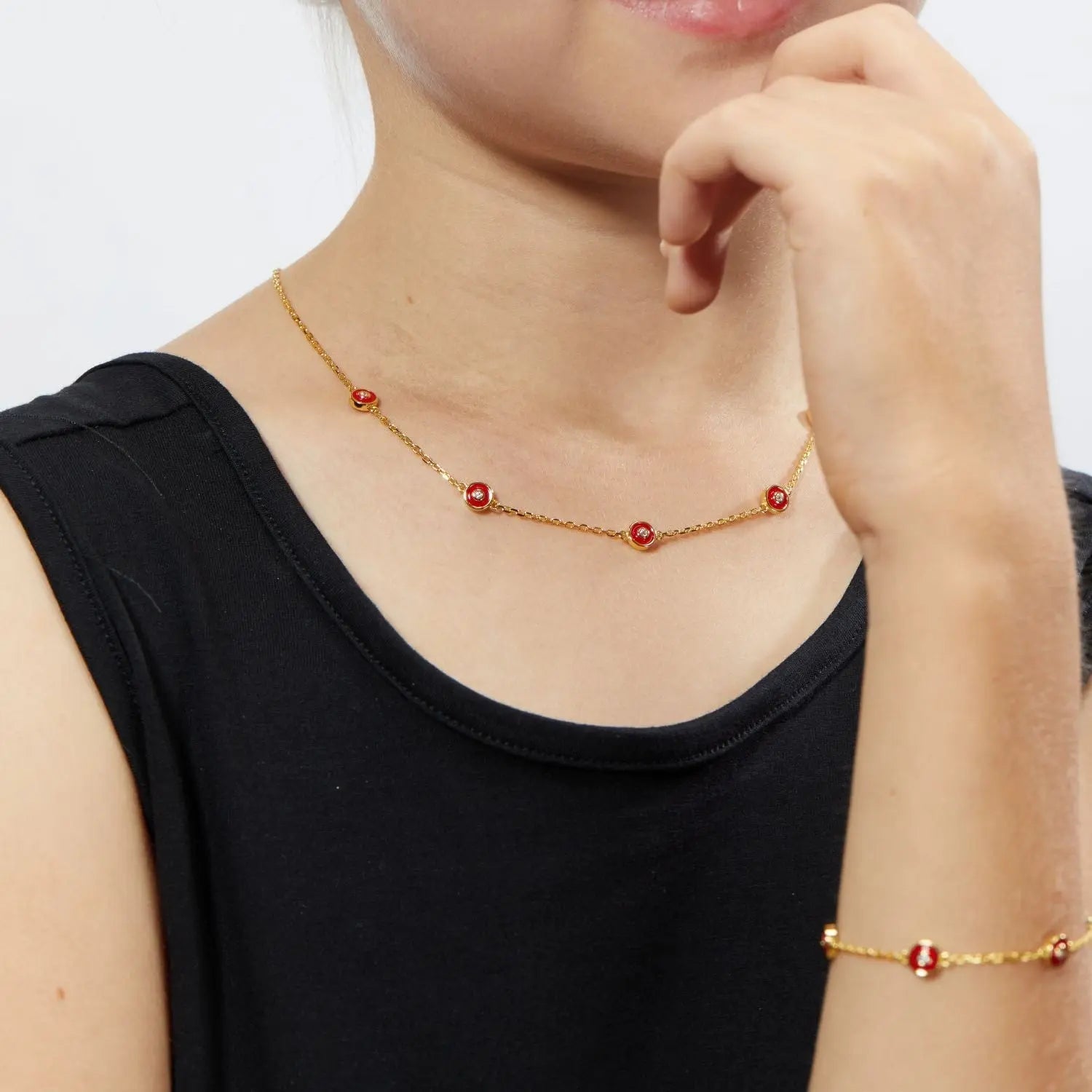 Petit Bubble Bracelet in Red