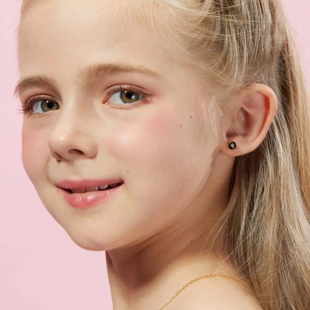 Petit Bubble Earrings in Black