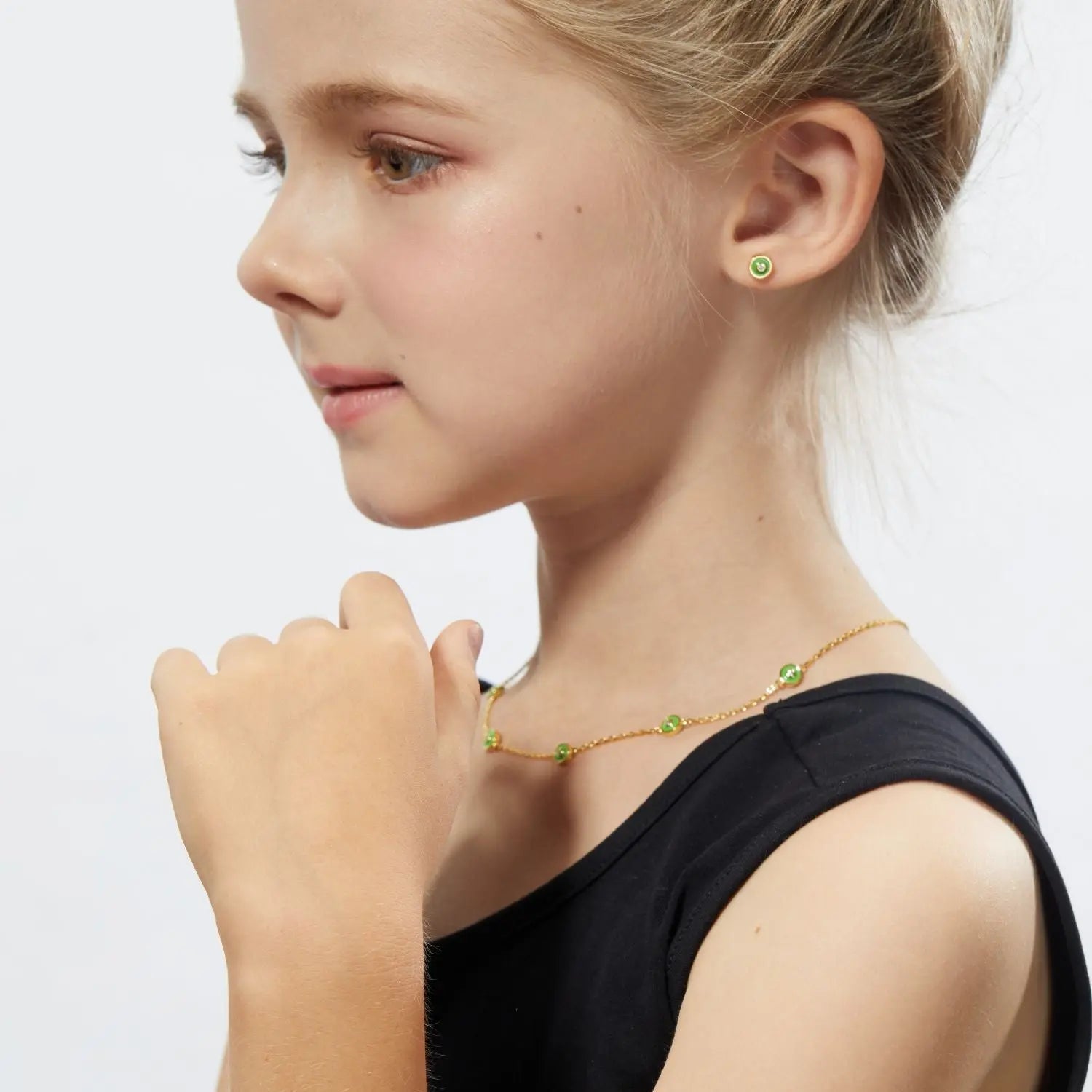 Petit Bubble Earrings in Green