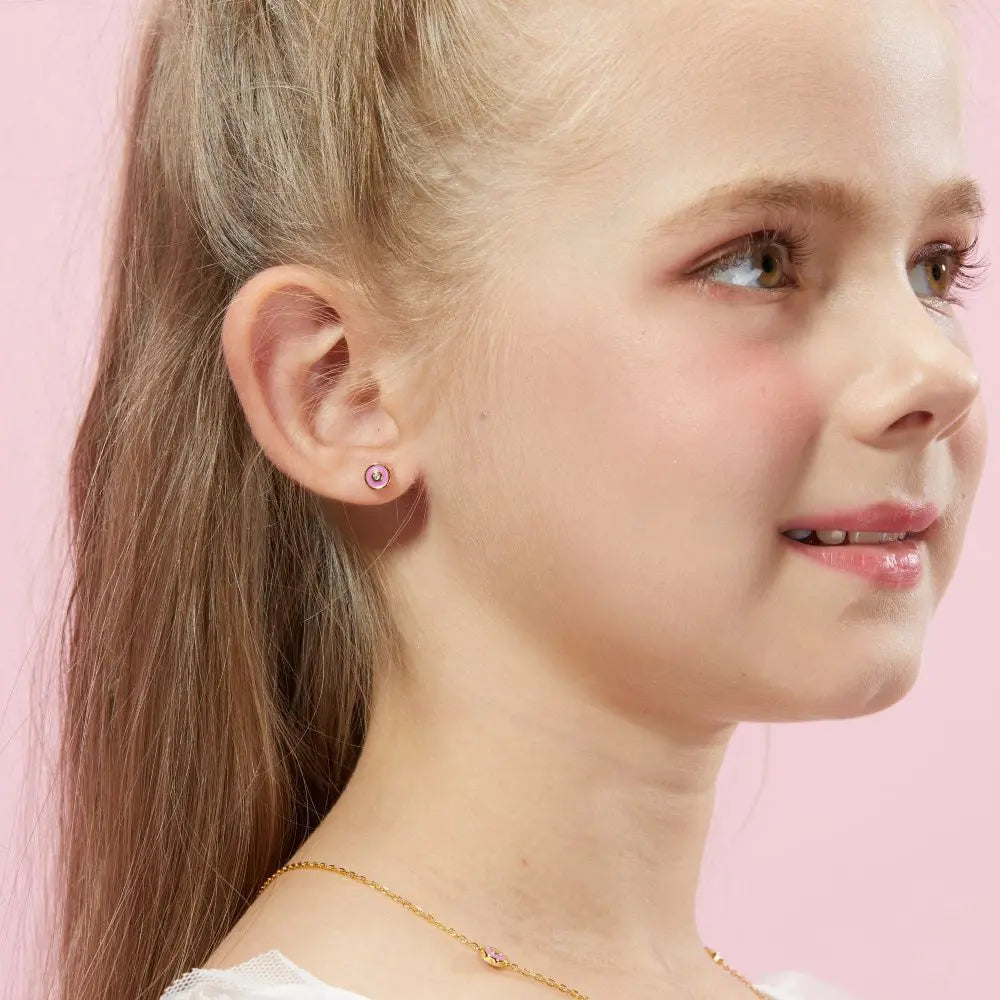 Petit Bubble Earrings in Pink