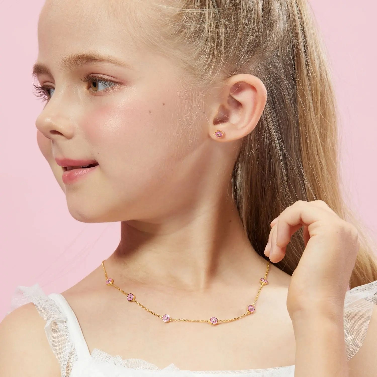 Petit Bubble Earrings in Pink