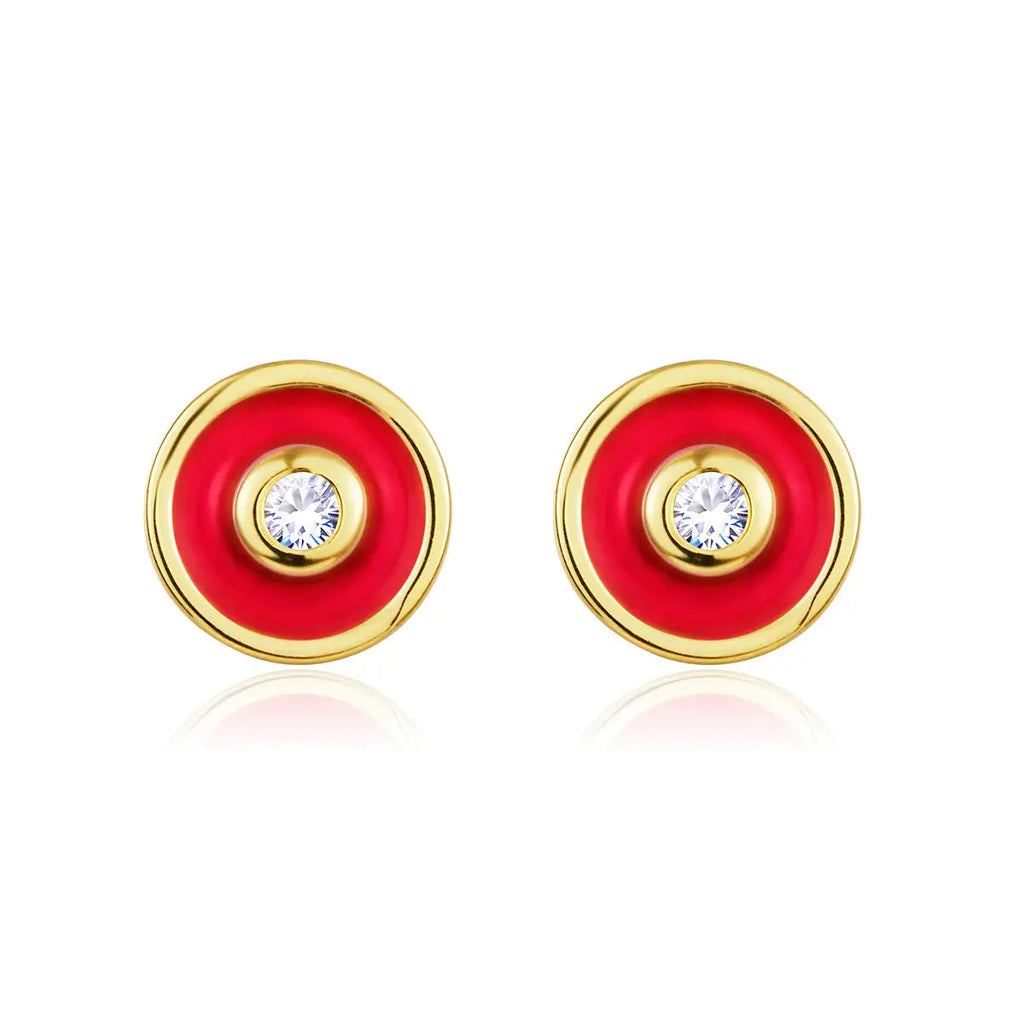 Petit Bubble Earrings in Red