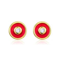 Petit Bubble Earrings in Red