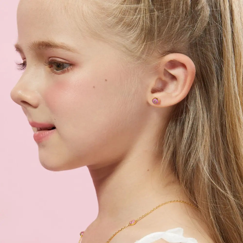 Petit Bubble Earrings in Rose