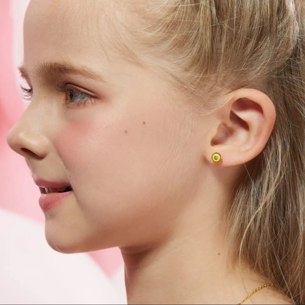 Petit Bubble Earrings in Yellow
