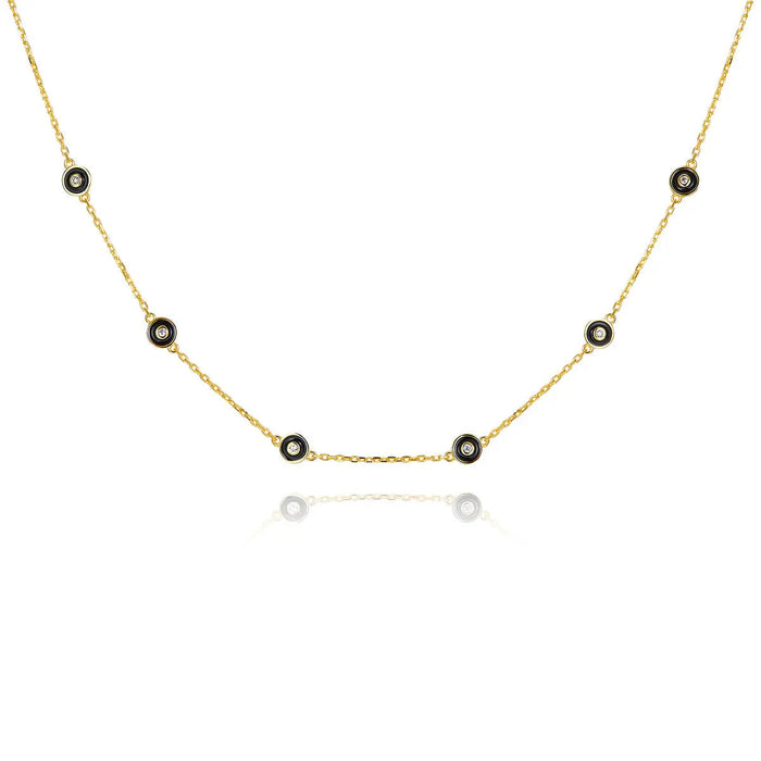 Petit Bubble Necklace in Black