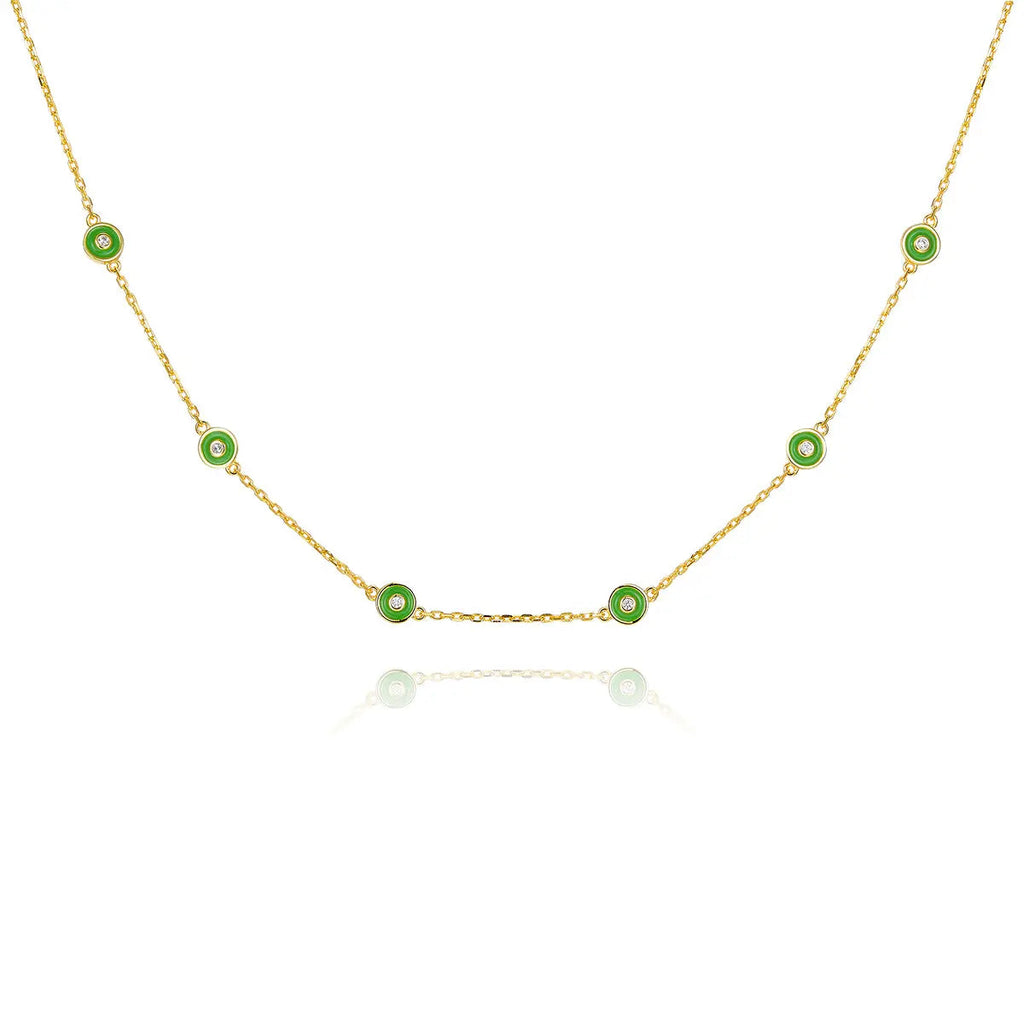 Petit Bubble Necklace in Green