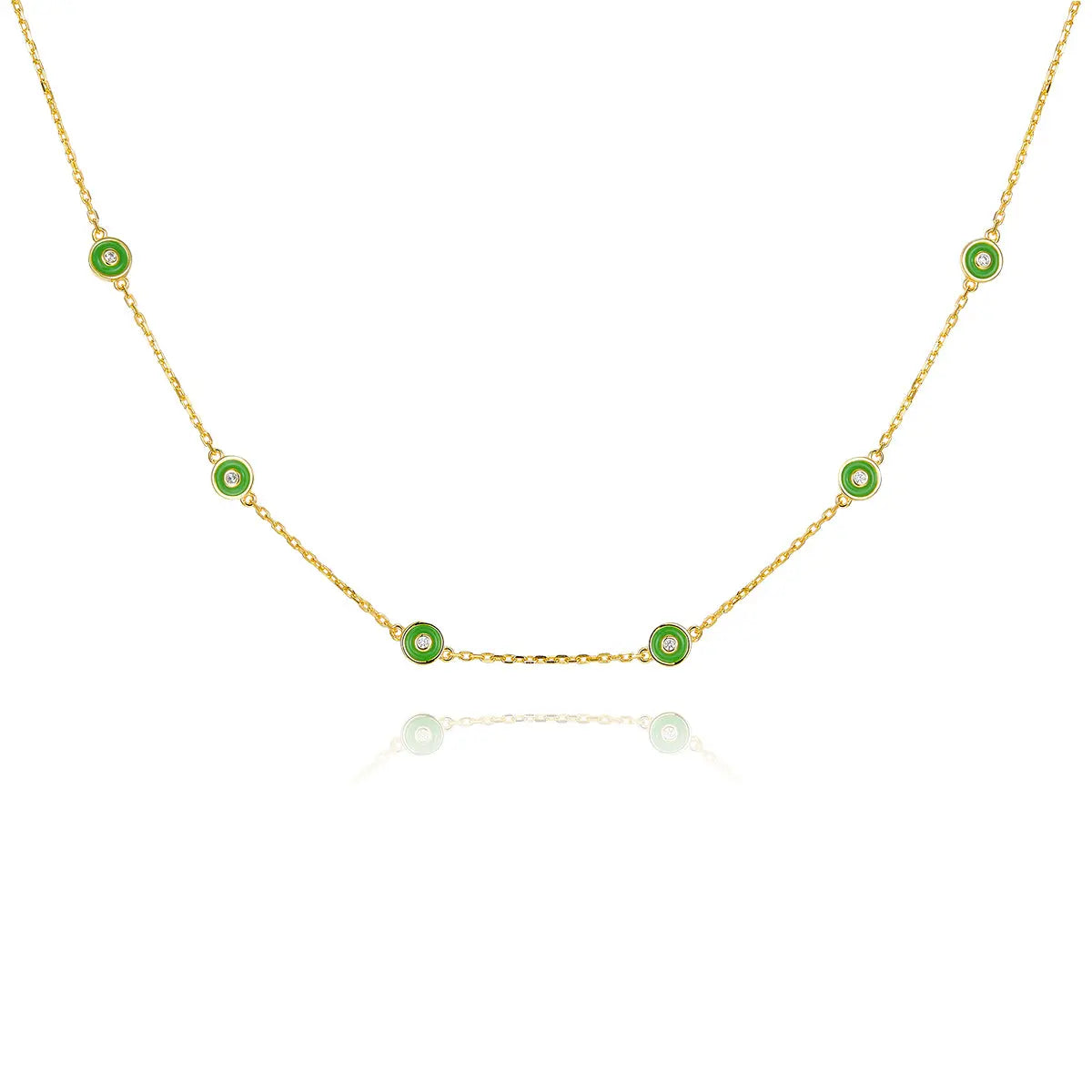 Petit Bubble Necklace in Green