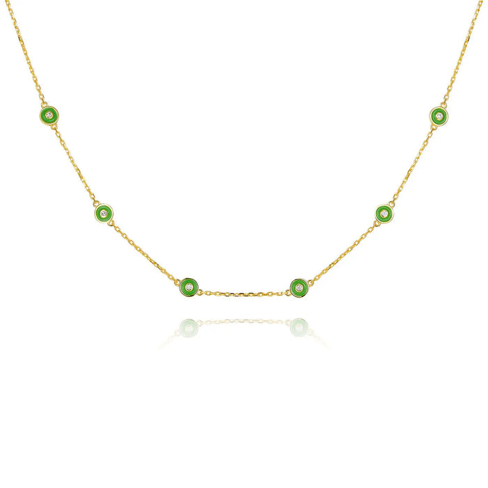 Petit Bubble Necklace in Green