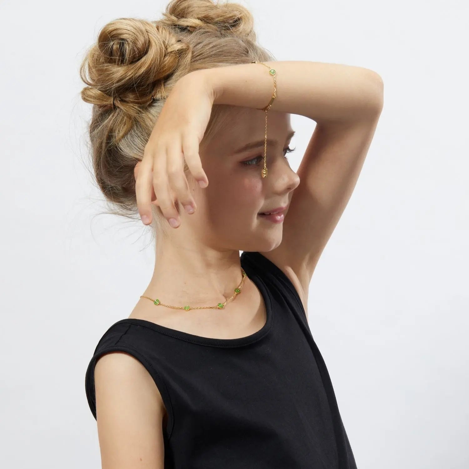 Petit Bubble Necklace in Green