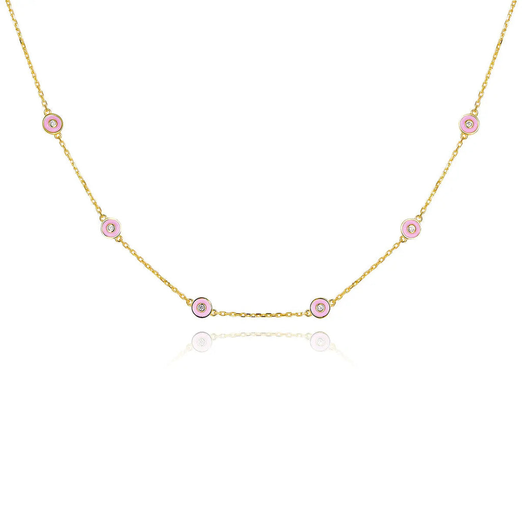 Petit Bubble Necklace in Pink