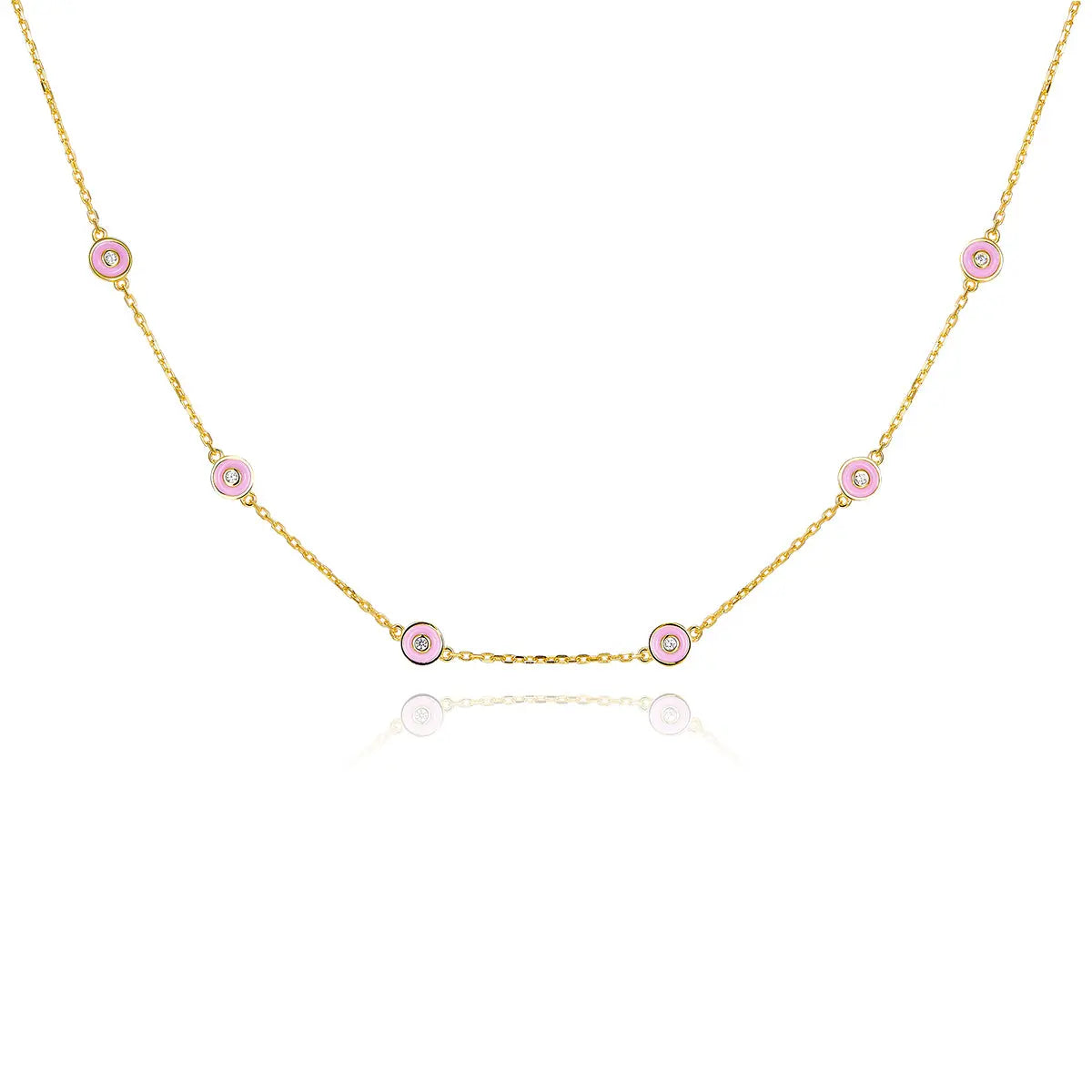 Petit Bubble Necklace in Pink